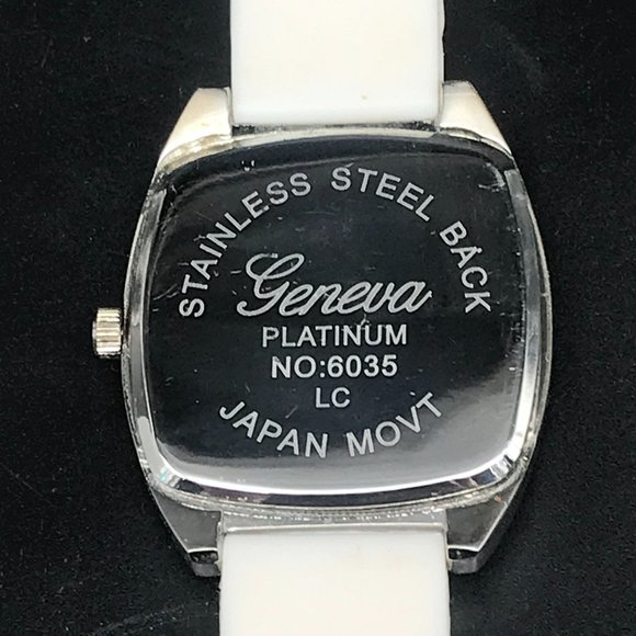 Geneva Platinum Women’s Silicone Quartz Watch with New Battery Model 6035 - Picture 6 of 8